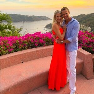 Lulus bright coral Vibrant Maxi Dress - M